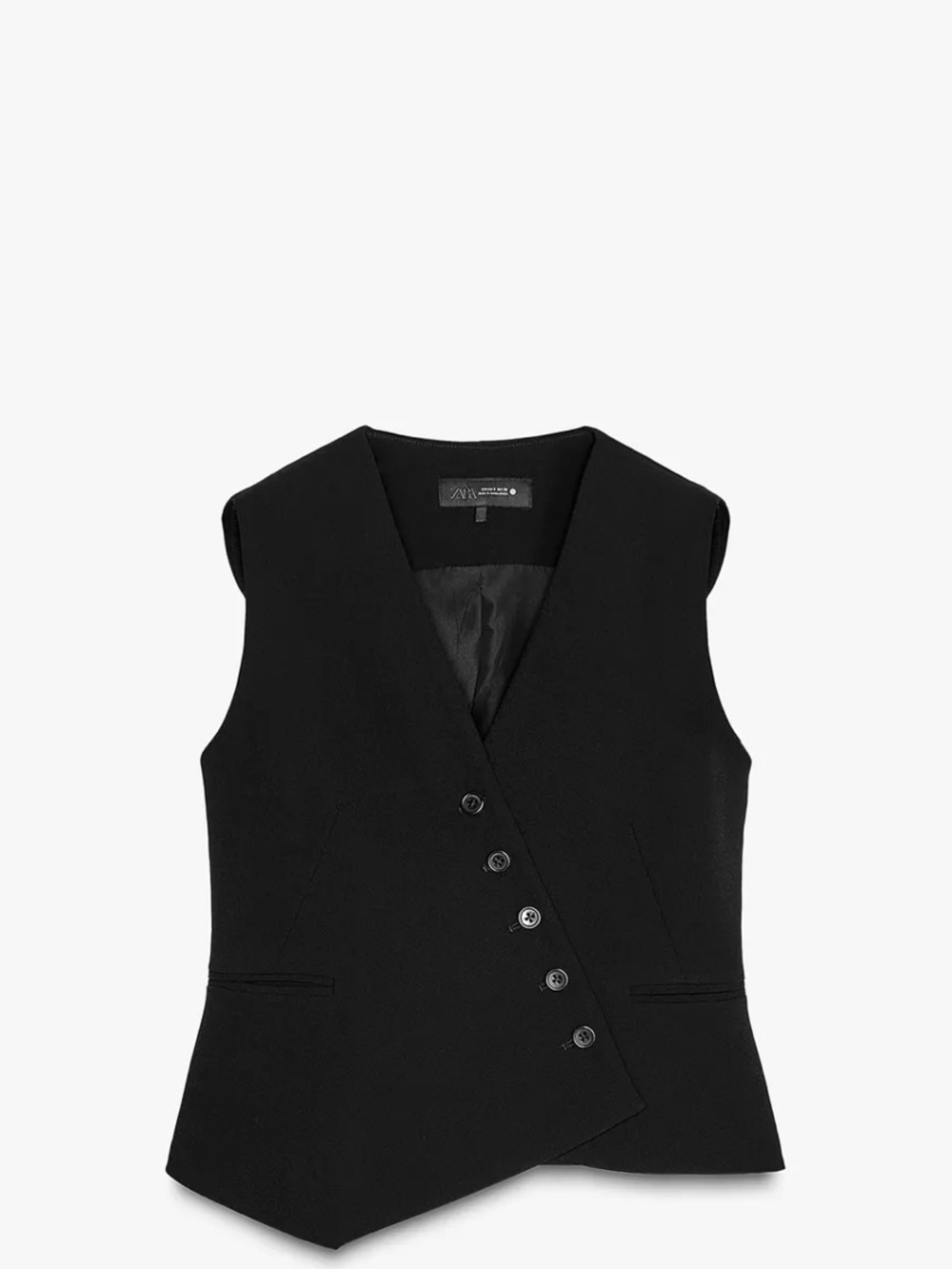 Zara asymmetric vest